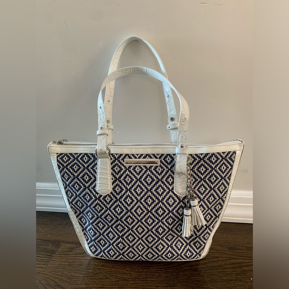 Brahmin Carryall Denim Summer Palm like new